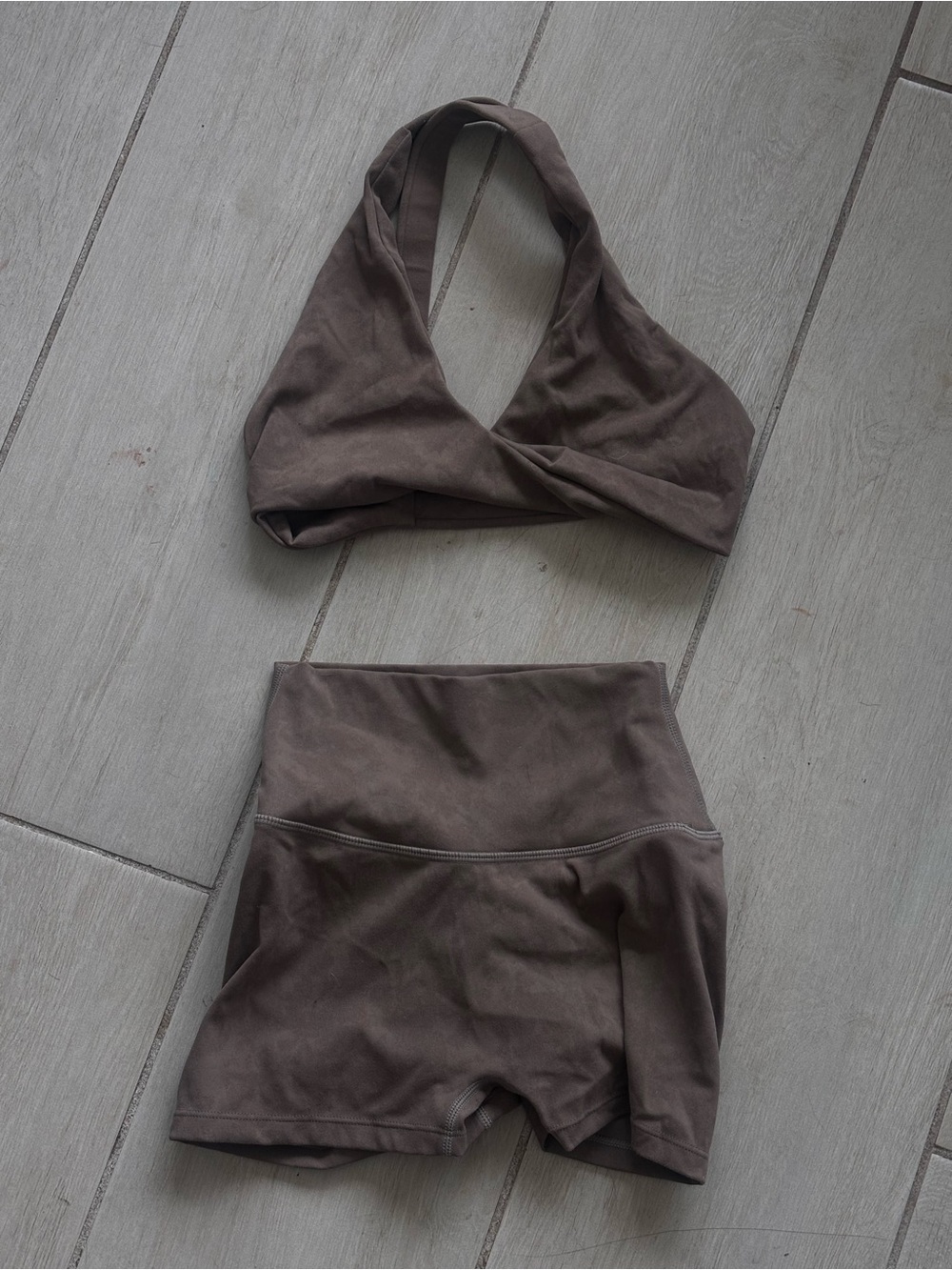 CSB Women’s Taupe Halter Top with ShortS